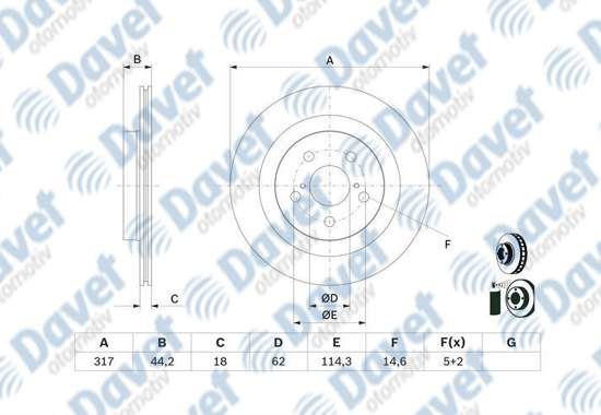 BOSCH 0986479H19 Arka Fren Diski Toyota Rav 4 12-18=>  ####